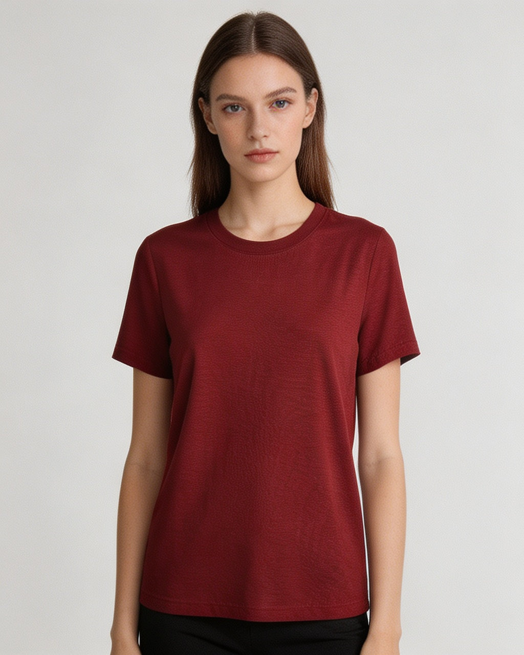 Tencel Wool Cooling Soft Crewneck T-Shirt | Regular Shoulder Suitpure