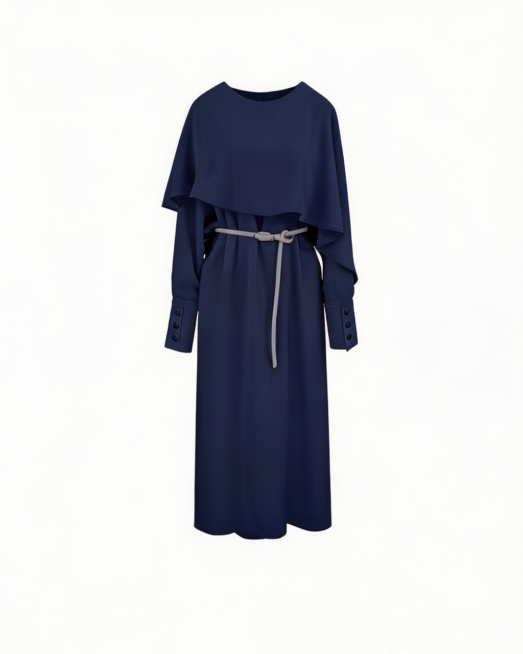 Off-Shoulder Cape Dress | Flowing Shawl Silhouette Suitpure
