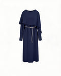 Off-Shoulder Cape Dress | Flowing Shawl Silhouette Suitpure
