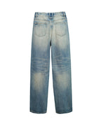 Cloud-Dyed Straight Jeans in Mist Blue Wash Suitpure