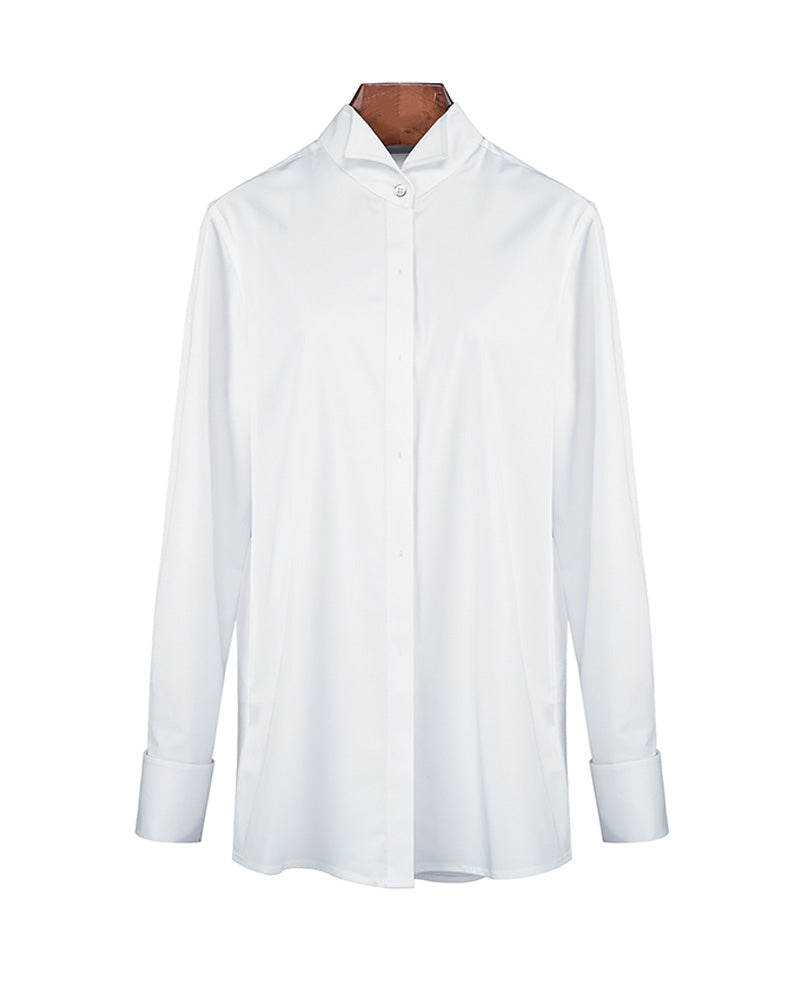 Wing Collar Blouse with French Cuffs Suitpure