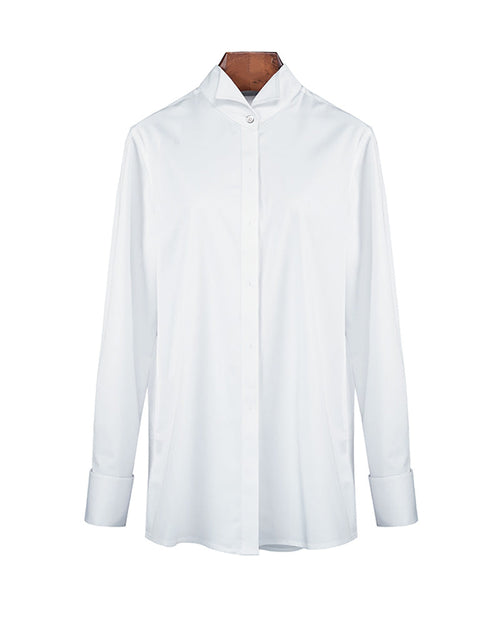 Wing Collar Blouse with French Cuffs Suitpure