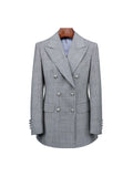 Puer Wool Prince of Wales Check Ladies Oversized Jacket Suitpure