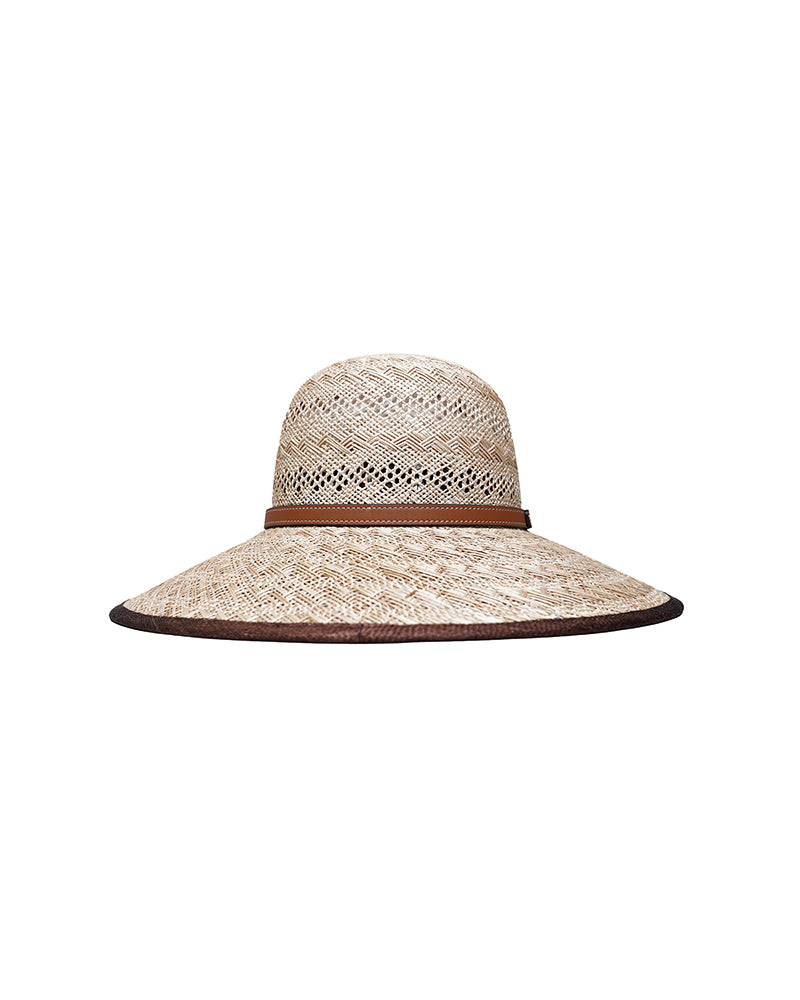 Women Summer Breathable Wide Brim Hollow Weave Straw Sun Hat Suitpure