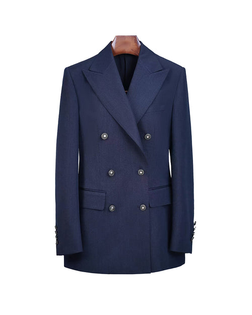 Classic Twill Double-Breasted Blazer Suitpure