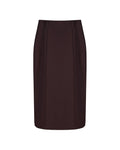 Integrated Waist Boned Textured Midi Skirt