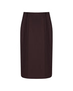 Integrated Waist Boned Textured Midi Skirt