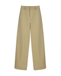 Khaki Sculptural Silhouette Casual Trousers