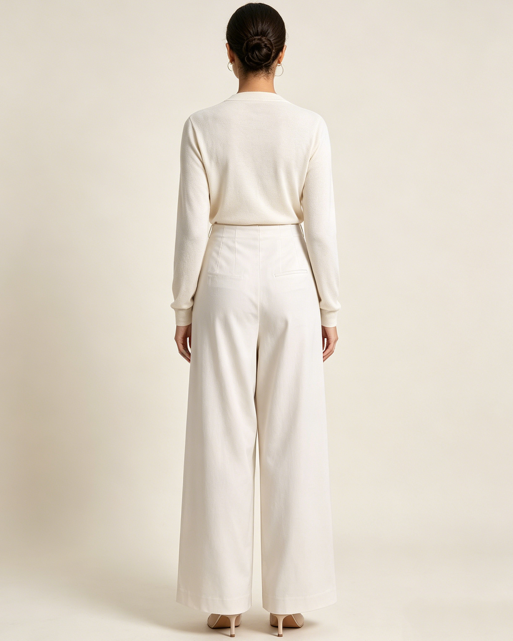 Women Asymmetric Wrap Front Irregular Slant Cut Wide Leg Pants Suitpure