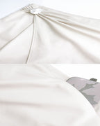 Women Asymmetric Wrap Front Irregular Slant Cut Wide Leg Pants Suitpure