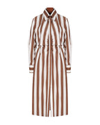Casual Striped Button-Down Shirt Dress for Women Suitpure