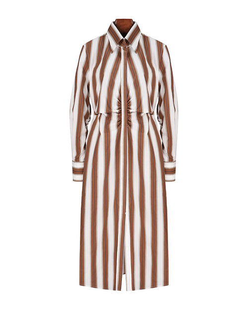 Casual Striped Button-Down Shirt Dress for Women Suitpure