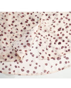 Caramel Speckled Mandarin Blouse with Self-Tie Suitpure