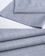 Women Light Grey Textured Pleated High Waist Wide Leg Pants Suitpure