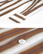 Casual Striped Button-Down Shirt Dress for Women Suitpure