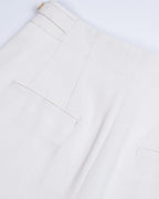 Acetate Cotton Long Straight Trousers with Belt Loops Suitpure