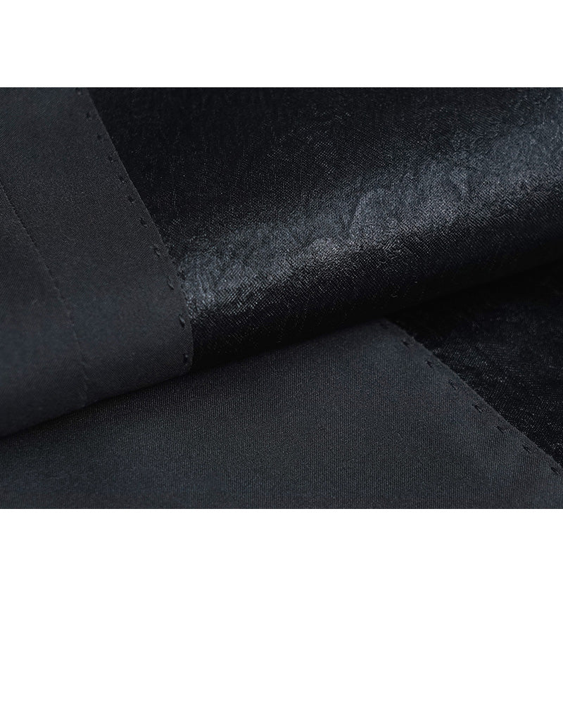 Black Textured Peak Lapel Blazer | Casual Sport Coat