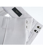 Luminous White Straight Trousers | Continuous Waistband Suitpure