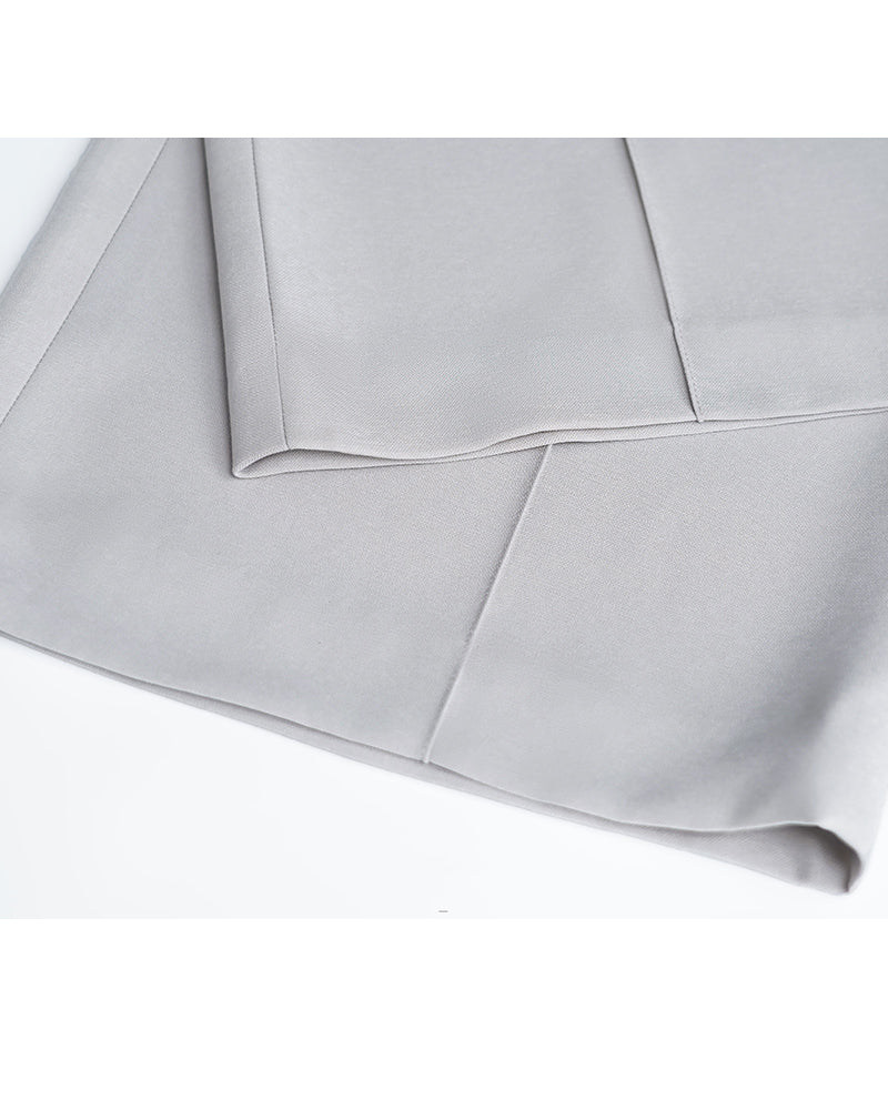 Luminous White Straight Trousers | Continuous Waistband Suitpure