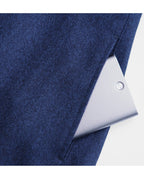 Vintage Blue Flannel Straight Skirt Suitpure