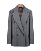 Grey Oversized Cashmere Coat Suitpure