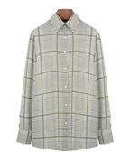 Breathable Green Check Casual Shirt