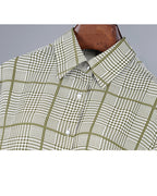 Breathable Green Check Casual Shirt
