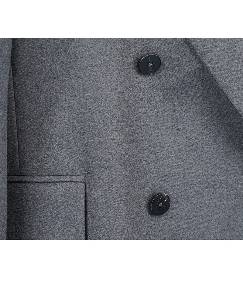 Grey Oversized Cashmere Coat Suitpure