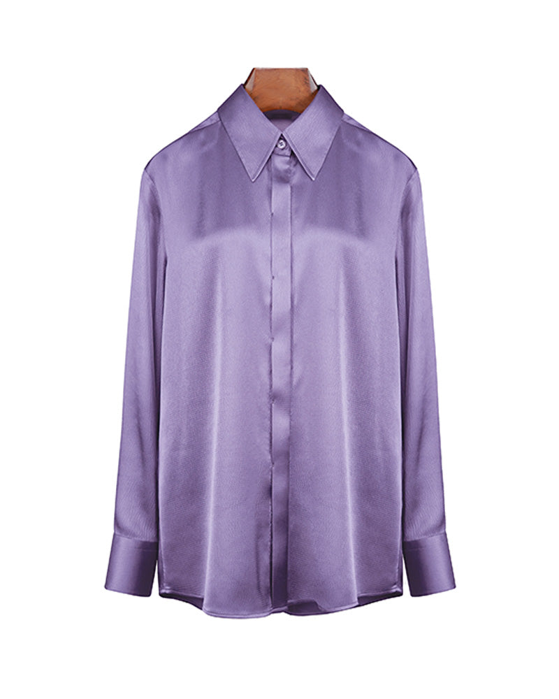 Pearl Satin Jacquard Blouse in Acetate Suitpure