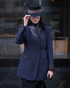 Starlight Blue Flannel Blazer Suitpure