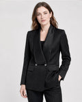 Tree Grain Acetate Shawl Collar Unlined Blazer Suitpure