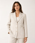 Vintage Dew-Retted Linen Cotton Blazer | Patch Pockets Suitpure