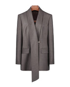 Summer Weight Wool Suit with Floral Vine Motif