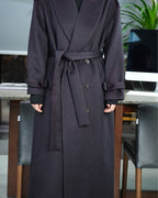 Burgundy Wool Coat | Relaxed Silhouette