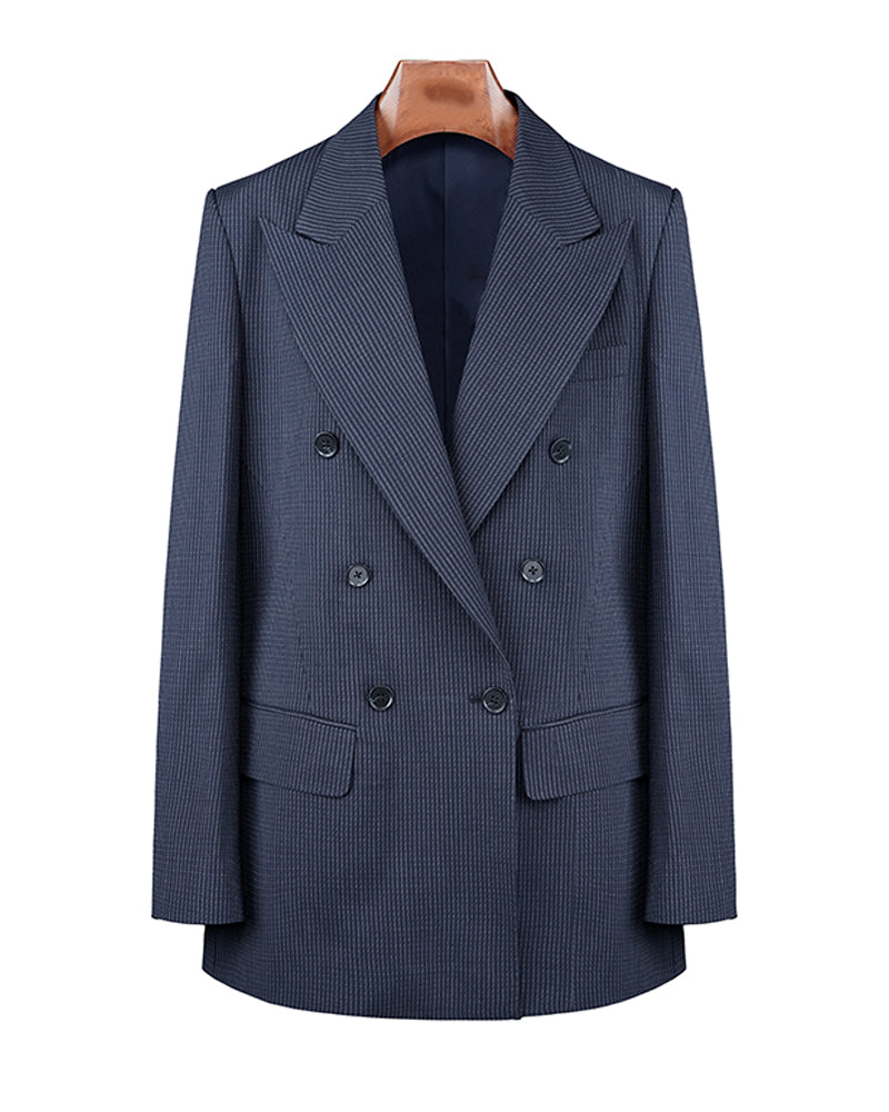 Summer Weight Fine Stripe Wool Blazer Suitpure