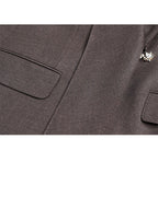 Summer Weight Wool Suit with Floral Vine Motif