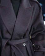 Burgundy Wool Coat | Relaxed Silhouette