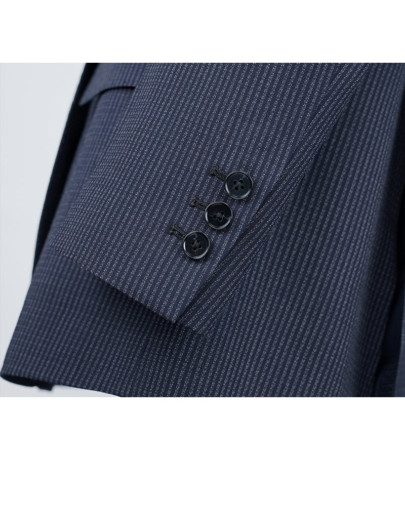 Summer Weight Fine Stripe Wool Blazer Suitpure