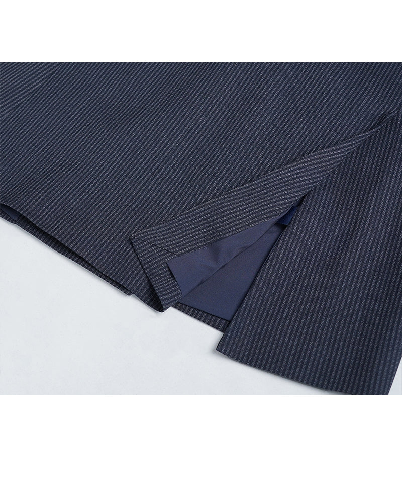 Summer Weight Fine Stripe Wool Blazer Suitpure
