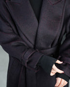 Burgundy Wool Coat | Relaxed Silhouette