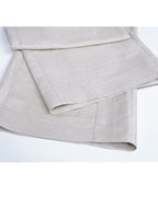 Tencel Linen Panel Detail Straight Leg Trousers Suitpure
