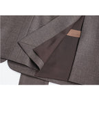 Summer Weight Wool Suit with Floral Vine Motif