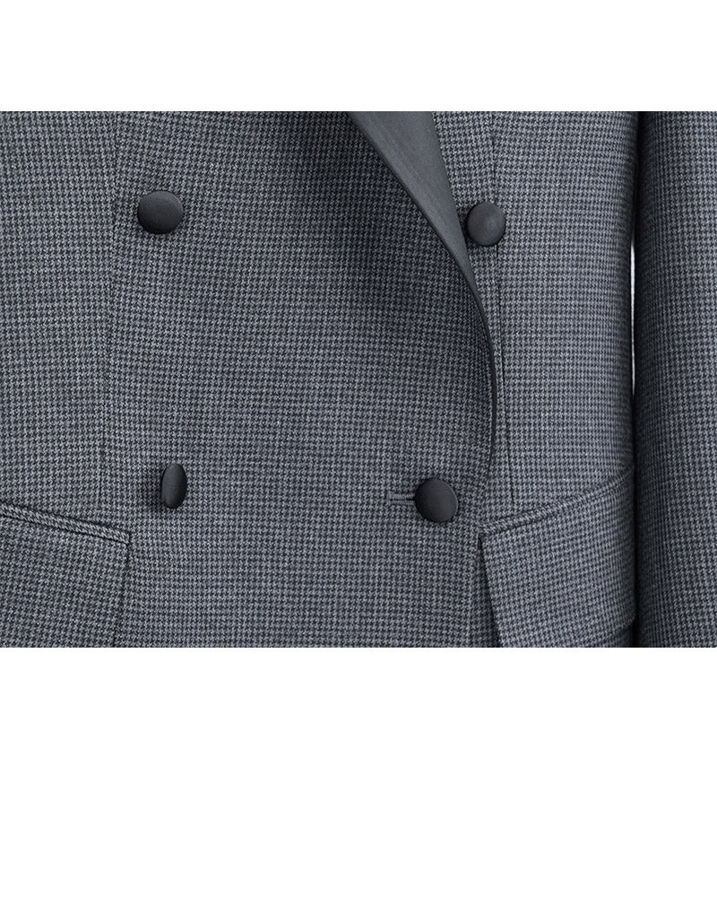 Black Grey Houndstooth Blazer | Relaxed Fit