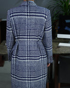 Oversized Check Coat in Neutral Plaid Suitpure