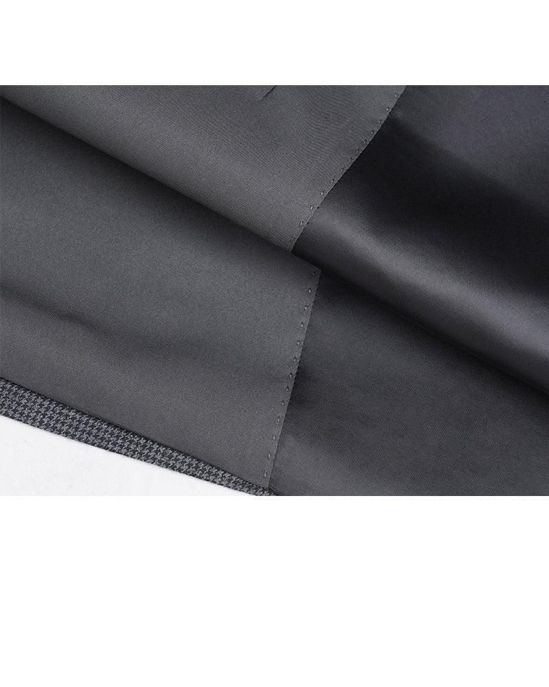 Black Grey Houndstooth Blazer | Relaxed Fit