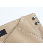 Wheat Continuous Waistband Tencel Cotton Cropped Trousers Suitpure