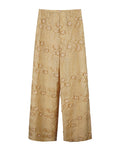 3D Embroidered Floral Wide-Leg Trousers Suitpure