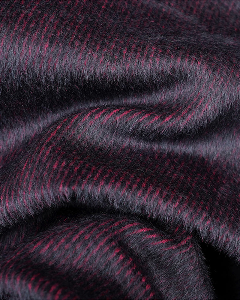 Burgundy Oversized Coat | Relaxed Silhouette