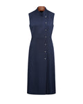 Acetate Mandarin Collar Sleeveless Dress Suitpure