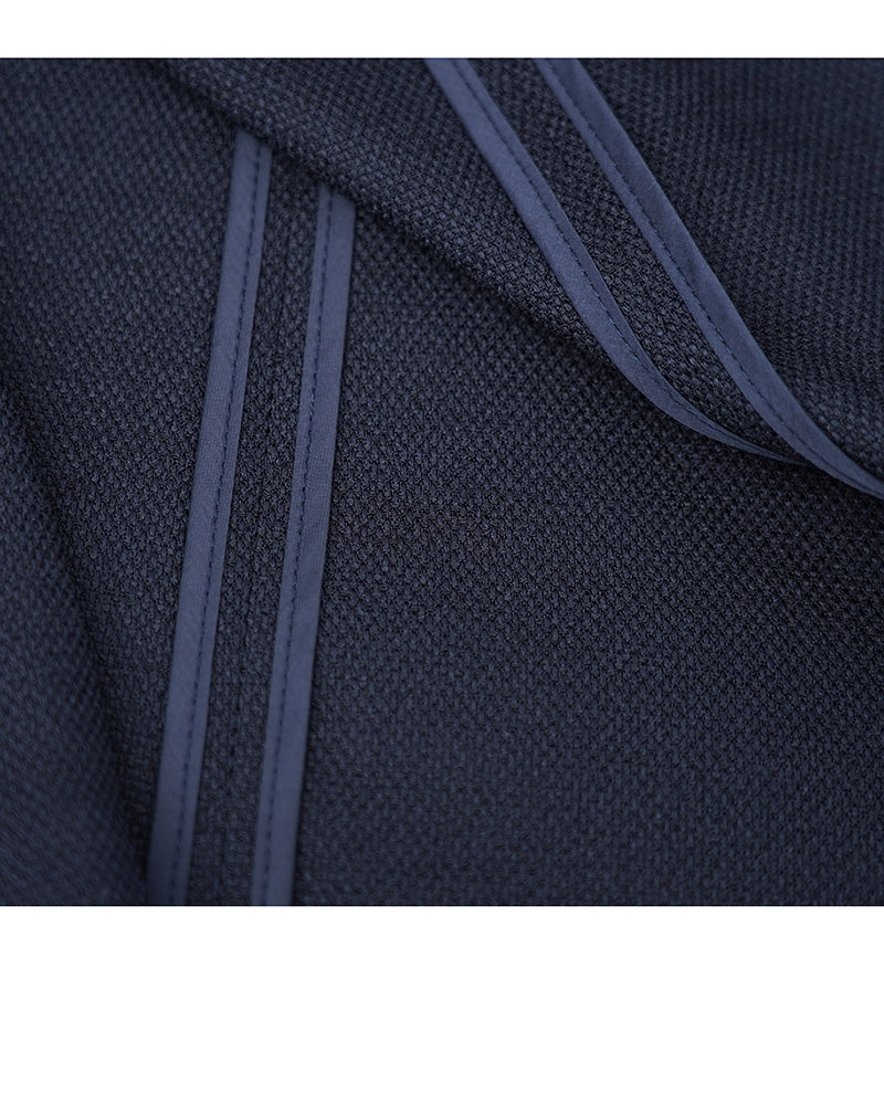 Acetate Mandarin Collar Sleeveless Dress